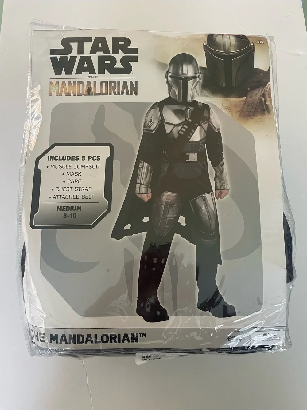 NWT Boys Star Wars The Mandalorian Kids Costume Halloween Dress-Up SIZE 8-10